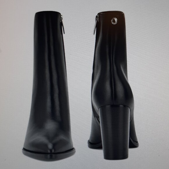 NIB Nine West Tryme Pointy Toe Ankle Boots - Leather Upper Size 12 - Picture 3 of 9